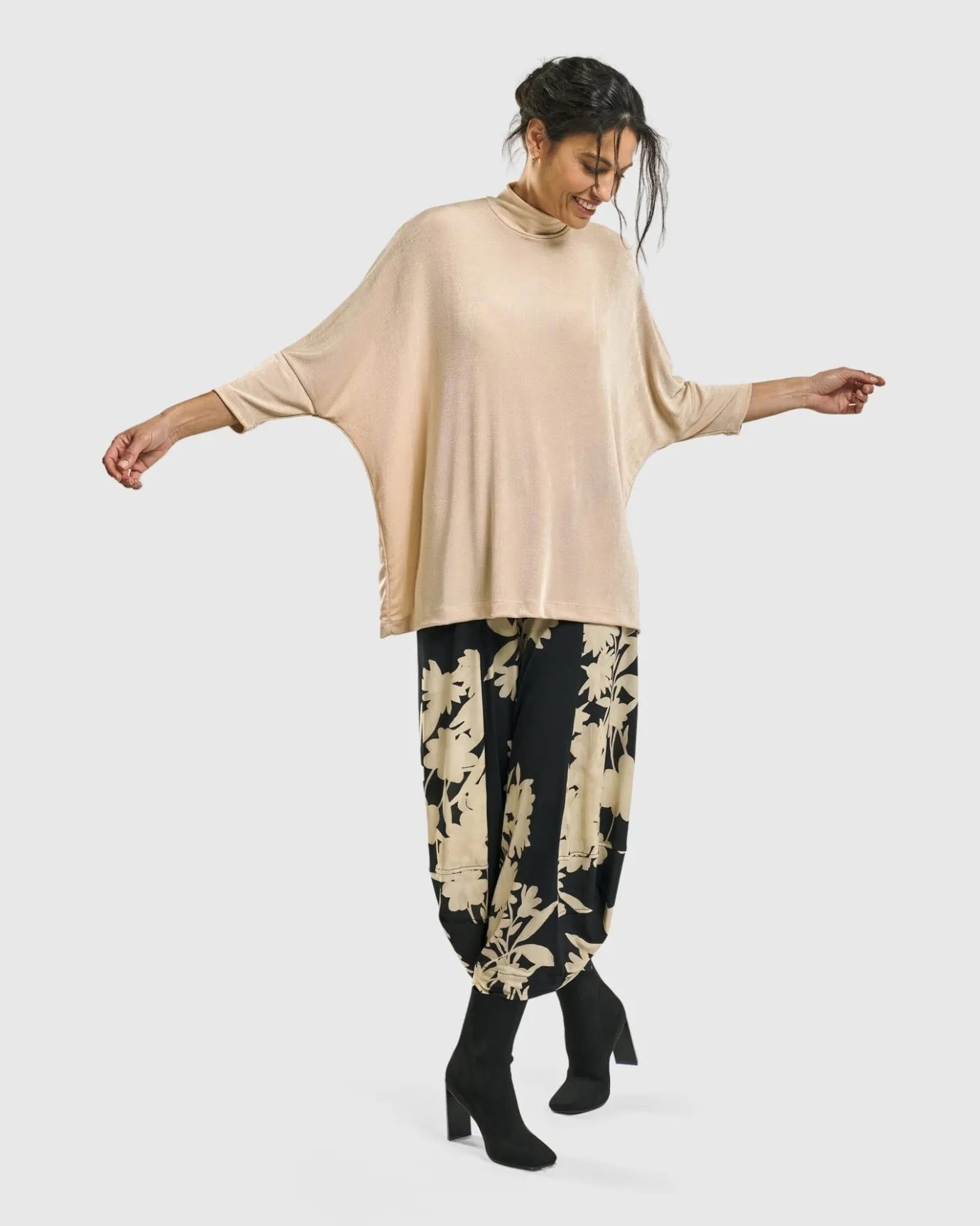 Women Alembika Plus<Fawn Mockneck Top, Nude