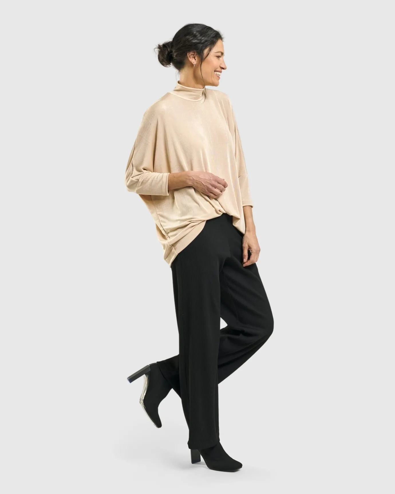 Women Alembika Tops & Tunics<Fawn Mockneck Top, Nude