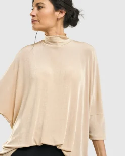 Women Alembika Tops & Tunics<Fawn Mockneck Top, Nude