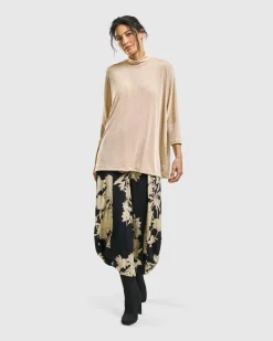 Women Alembika Tops & Tunics<Fawn Mockneck Top, Nude
