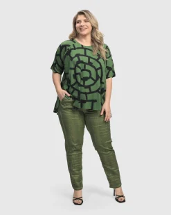 Women Alembika Plus<Fearless Iconic Stretch Jeans, Green