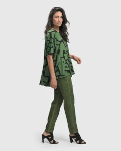 Women Alembika Pants & Skirts<Fearless Iconic Stretch Jeans, Green