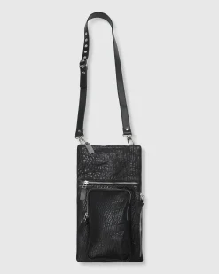 Women Alembika Accessories<Flat Stash Pouch Bag, Black