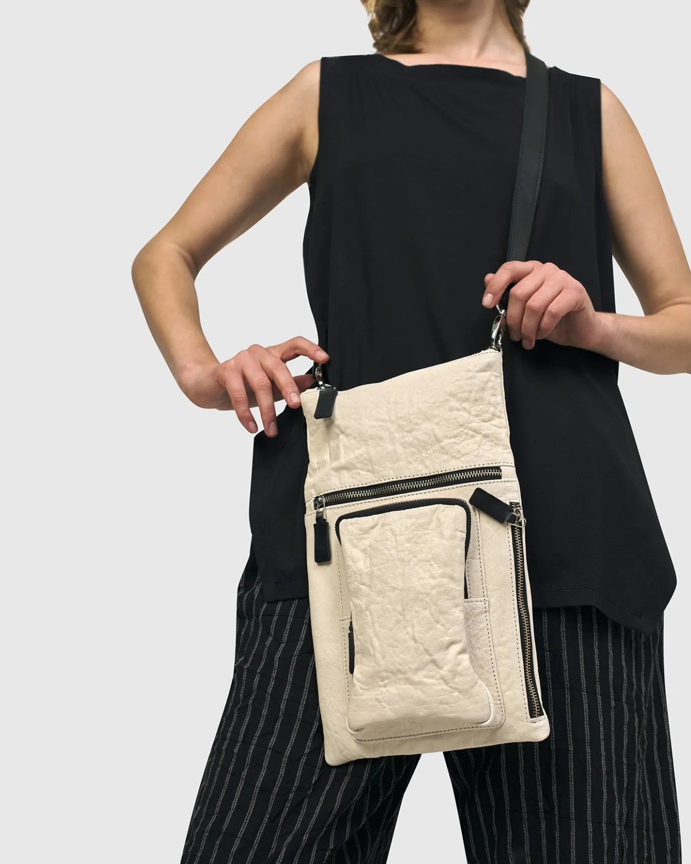 Women Alembika Accessories<Flat Stash Pouch Bag, Ivory