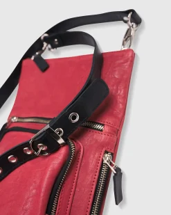 Women Alembika Bags & Pouches<Flat Stash Pouch Bag, Vermillion
