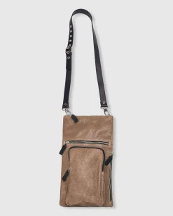 Women Alembika Bags & Pouches<Flat Stash Pouch Bag, Wood