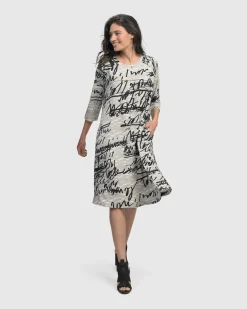Women Alembika Plus<Flirty A Line Dress, Script