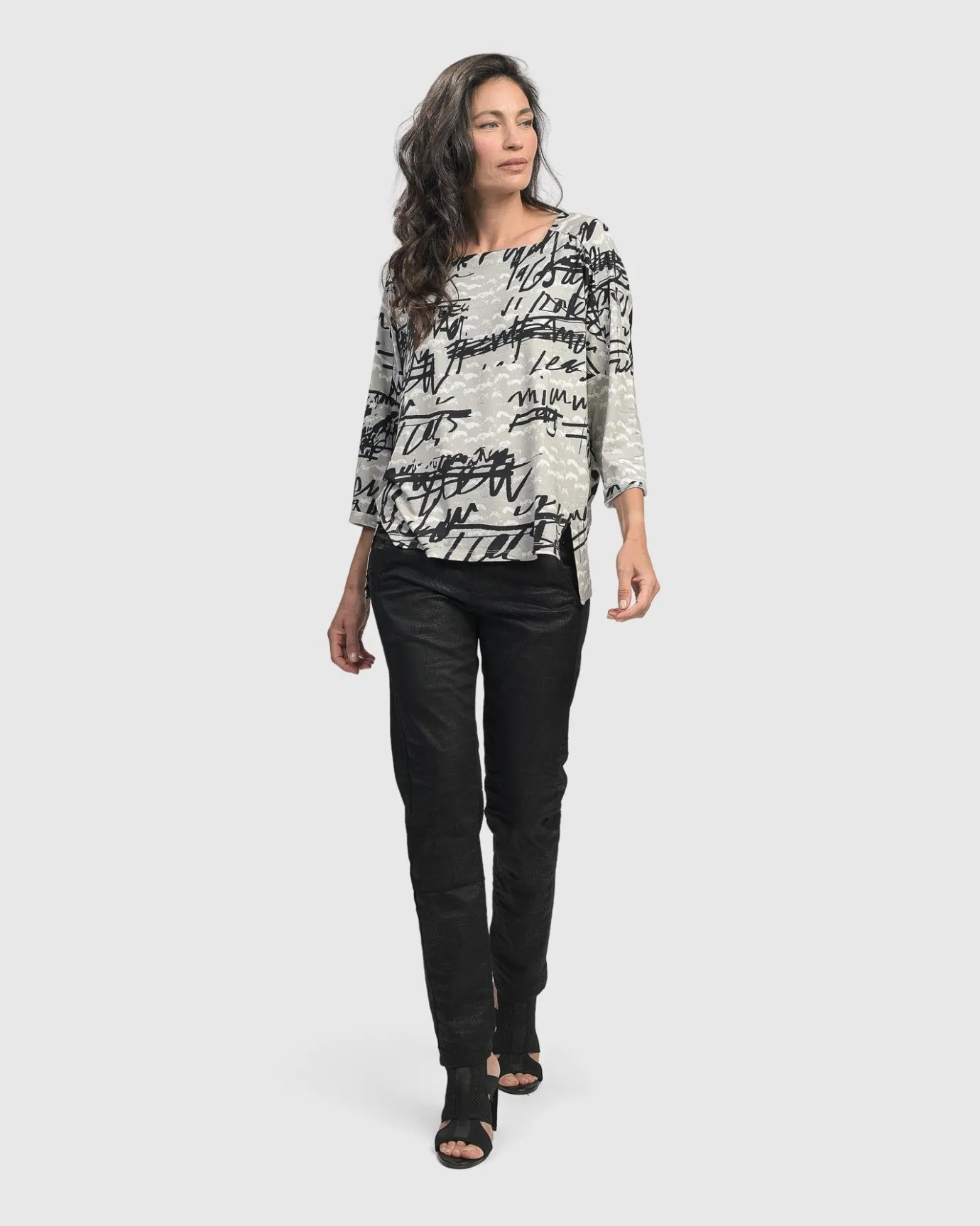 Women Alembika Tops & Tunics<Flirty Cutaway Boxy Top, Script