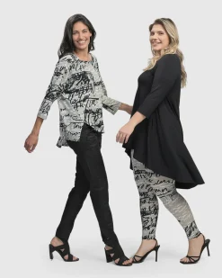 Women Alembika Tops & Tunics<Flirty Cutaway Boxy Top, Script