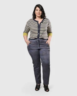Women Alembika Pants & Skirts<Floral Iconic Stretch Jeans, Rust/Blue