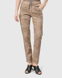 Women Alembika Plus<Floral Iconic Stretch Jeans, Gold Wash
