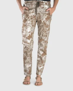 Women Alembika Pants & Skirts<Floral Iconic Stretch Jeans, Coffee
