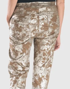 Women Alembika Plus<Floral Iconic Stretch Jeans, Coffee