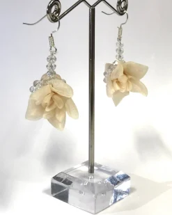 Women Alembika Accessories<Flower & Crystal Earrings, Nude