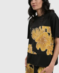 Women Alembika Tops & Tunics<Flower Girl Boxy Top, Gold
