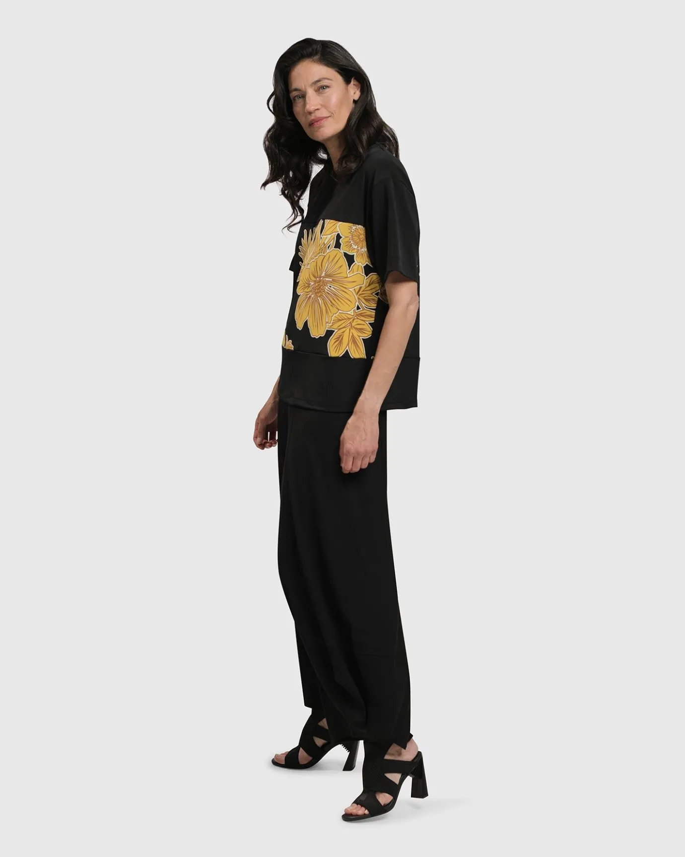 Women Alembika Tops & Tunics<Flower Girl Boxy Top, Gold