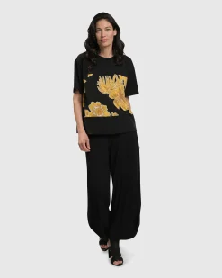 Women Alembika Tops & Tunics<Flower Girl Boxy Top, Gold