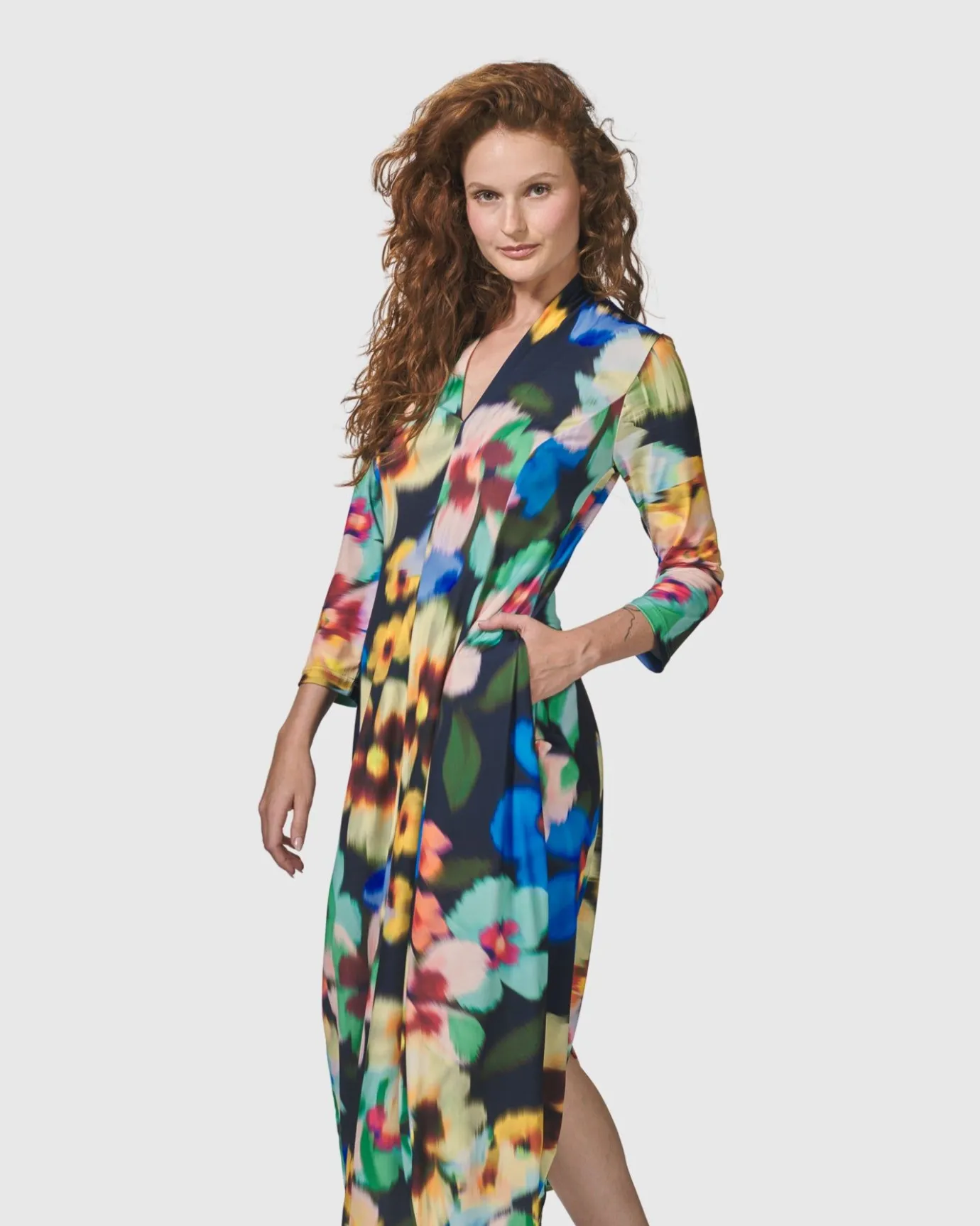 Women Alembika Plus<Forget-Me-Not Cocoon Dress, Garden