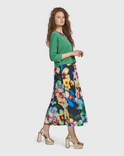 Women Alembika Plus<Forget-Me-Not Cropped Cardigan, Garden
