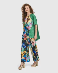 Women Alembika Pants & Skirts<Forget-Me-Not Punto Pants, Garden