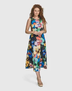 Women Alembika Plus<Forget-Me-Not Sleeveless Maxi Dress, Garden