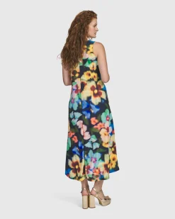 Women Alembika Dresses<Forget-Me-Not Sleeveless Maxi Dress, Garden