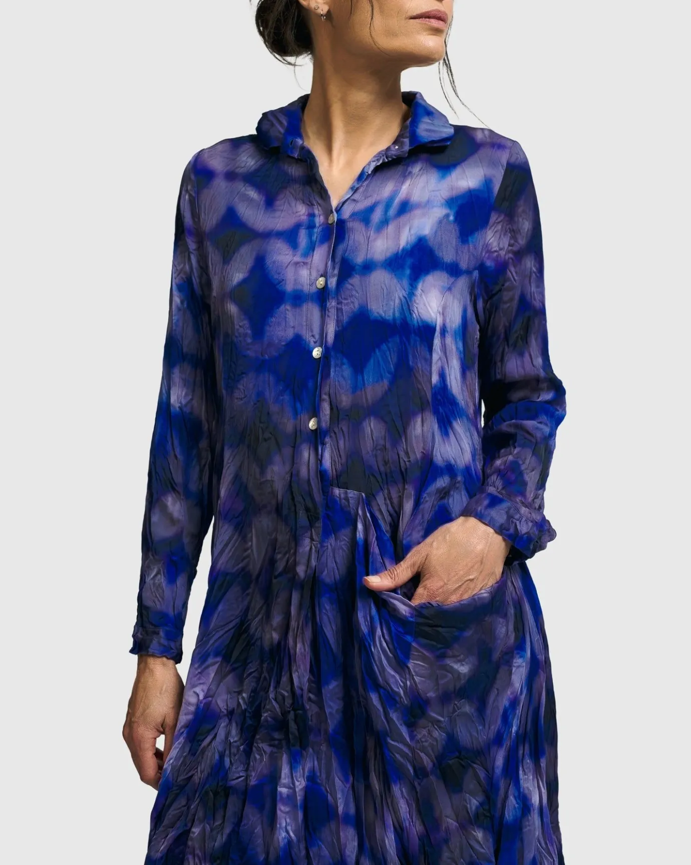Women Alembika Plus<Fortuna Wonderful Pocket Dress, Royal