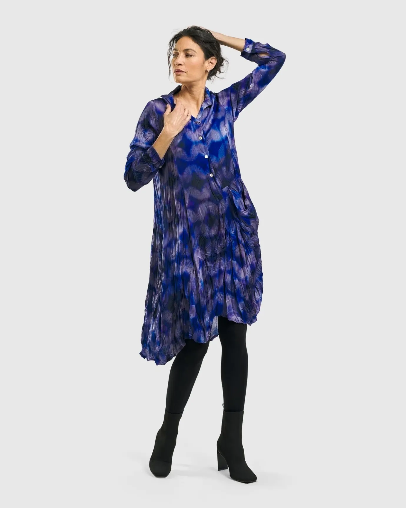 Women Alembika Plus<Fortuna Wonderful Pocket Dress, Royal