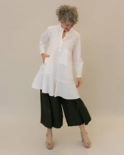 Women Alembika Plus<Freedom Flounce Tunic Shirt, White