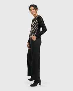 Women Alembika Pants & Skirts<Galleria Trousers, Black