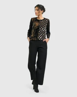 Women Alembika Pants & Skirts<Galleria Trousers, Black