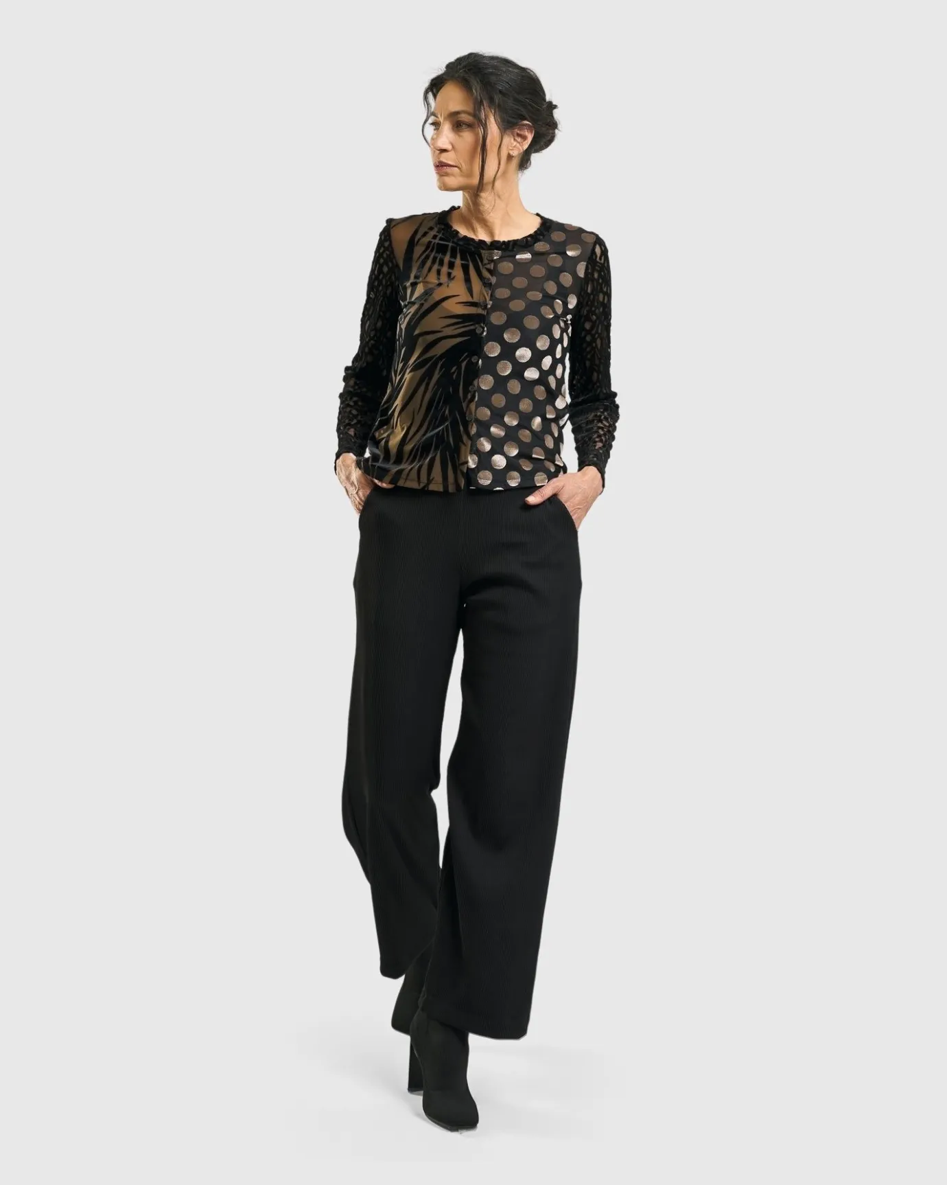 Women Alembika Plus<Galleria Trousers, Black