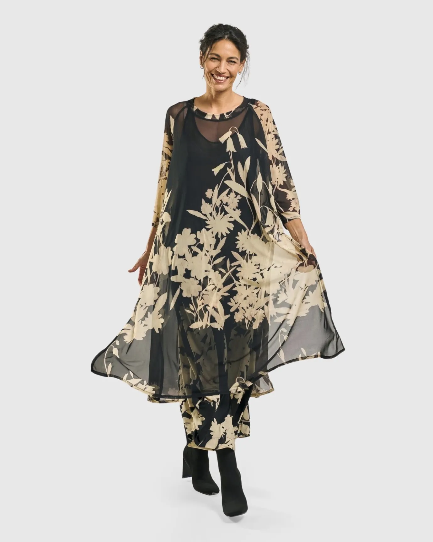 Women Alembika Tops & Tunics<Gardenia Tunic Dress, Floral