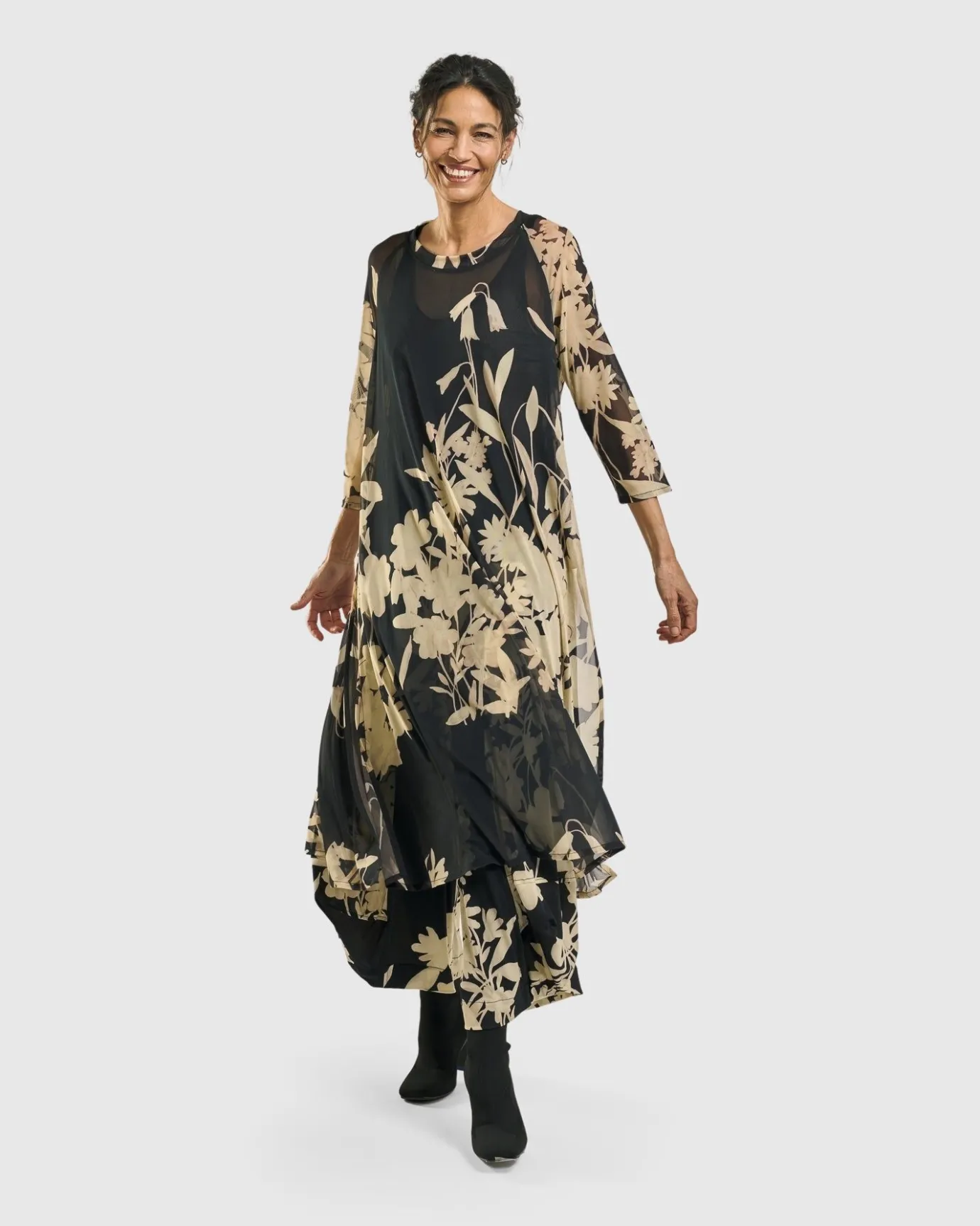 Women Alembika Tops & Tunics<Gardenia Tunic Dress, Floral