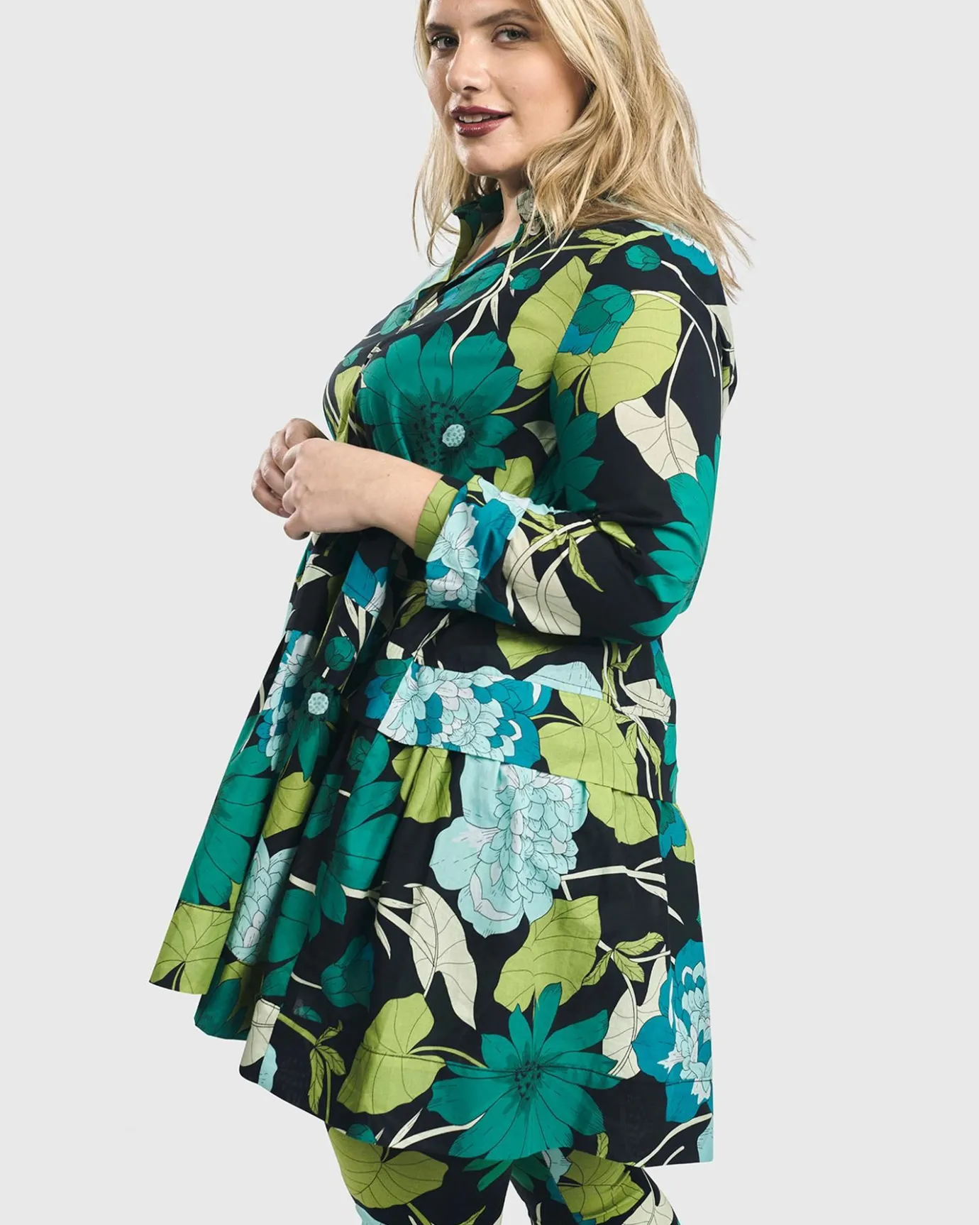 Women Alembika Plus<Getaway Tunic Blouse, Floral