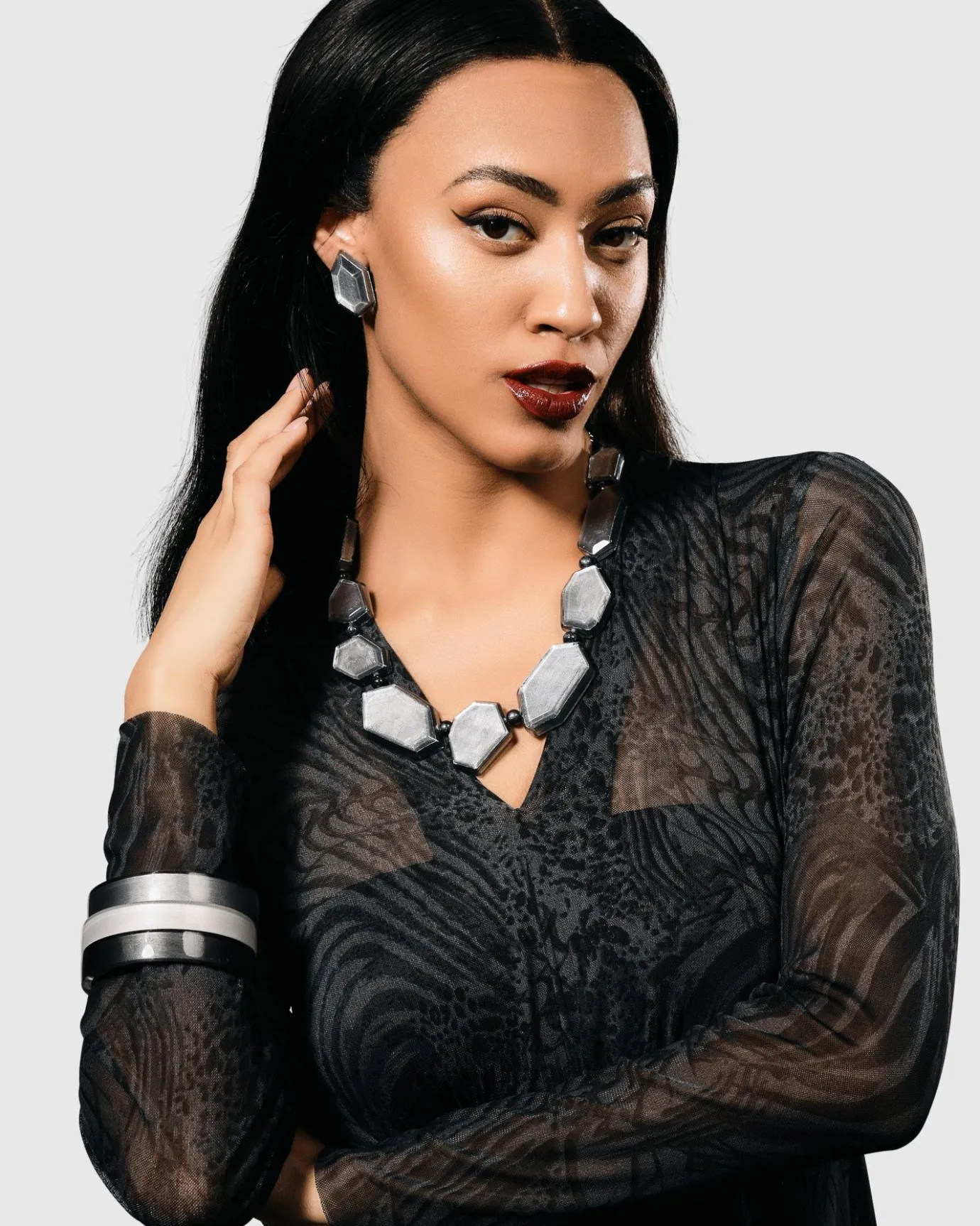 Women Alembika Accessories<Glory Faceted Bead Necklace, Starlight