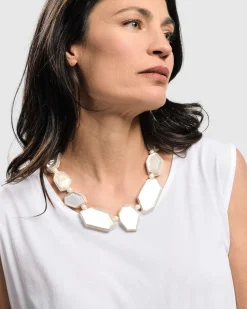 Women Alembika Accessories<Glory Faceted Bead Necklace, Frost