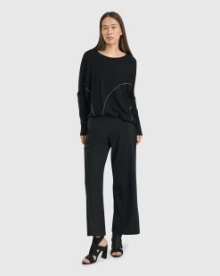 Women Alembika Tops & Tunics<Go-To Drop Sleeve Top, Black
