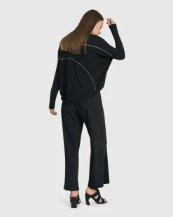 Women Alembika Tops & Tunics<Go-To Drop Sleeve Top, Black