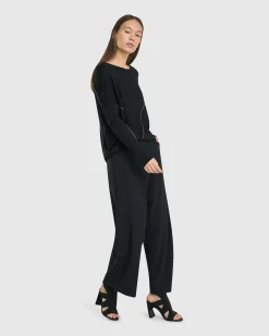 Women Alembika Tops & Tunics<Go-To Drop Sleeve Top, Black