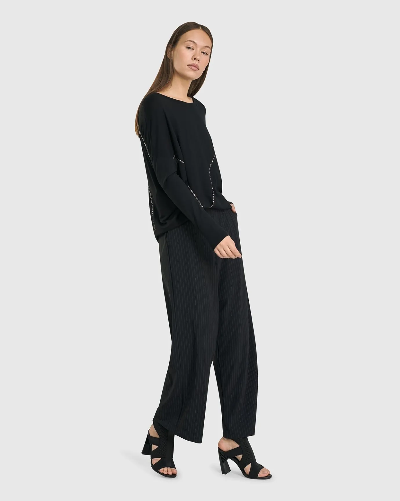 Women Alembika Tops & Tunics<Go-To Drop Sleeve Top, Black