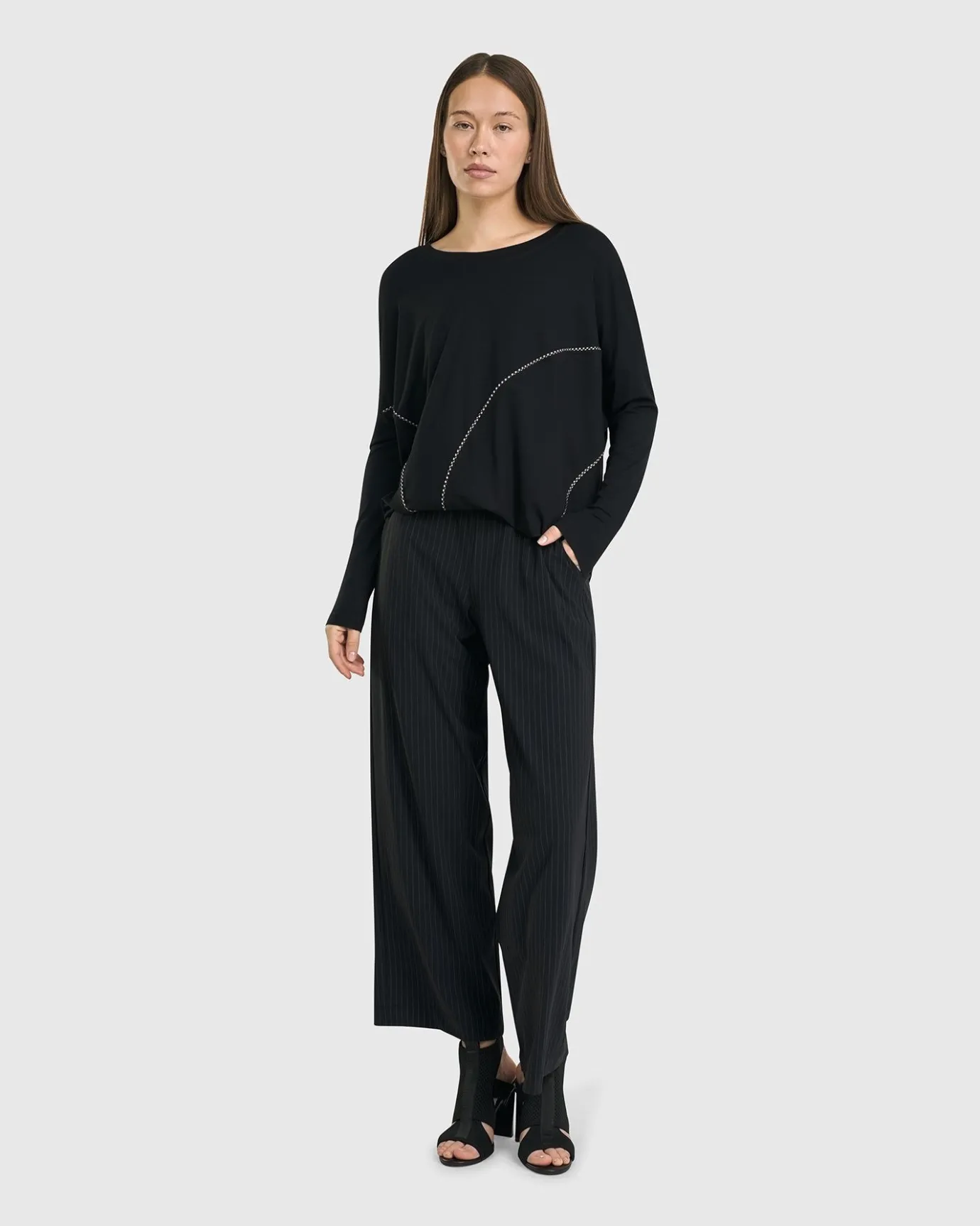 Women Alembika Plus<Go-To Drop Sleeve Top, Black