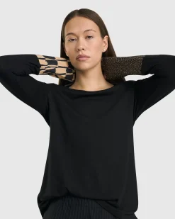 Women Alembika Plus<Go-To Long Sleeve Top, Coffee