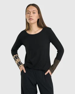 Women Alembika Tops & Tunics<Go-To Long Sleeve Top, Coffee