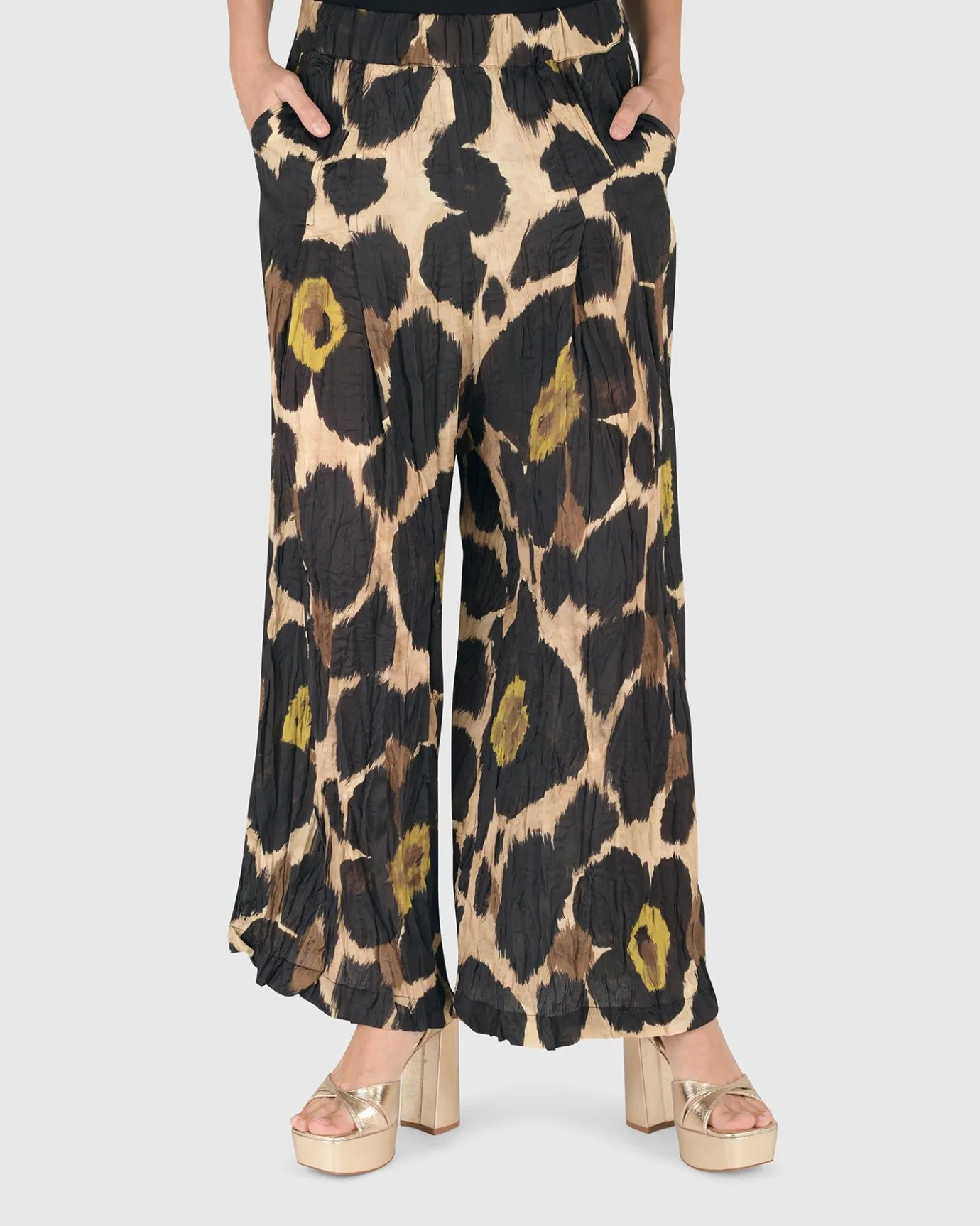 Women Alembika Pants & Skirts<Hazel Crinkle Palazzo Pants, Multi