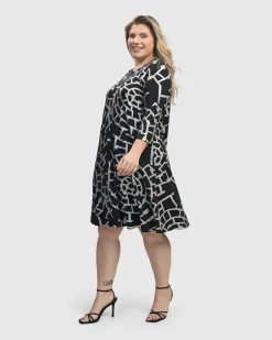 Women Alembika Dresses<Hypnotic A Line Dress, Silver