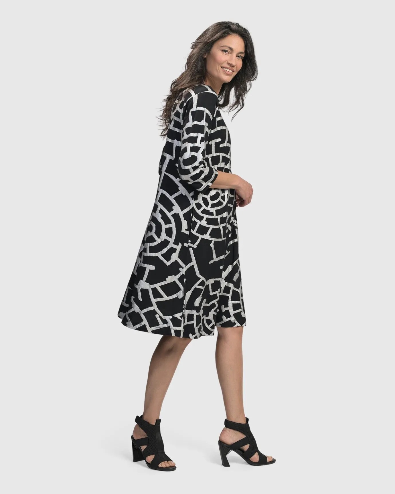 Women Alembika Dresses<Hypnotic A Line Dress, Silver