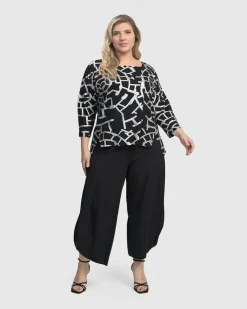 Women Alembika Plus<Hypnotic Cutaway Boxy Top, Silver