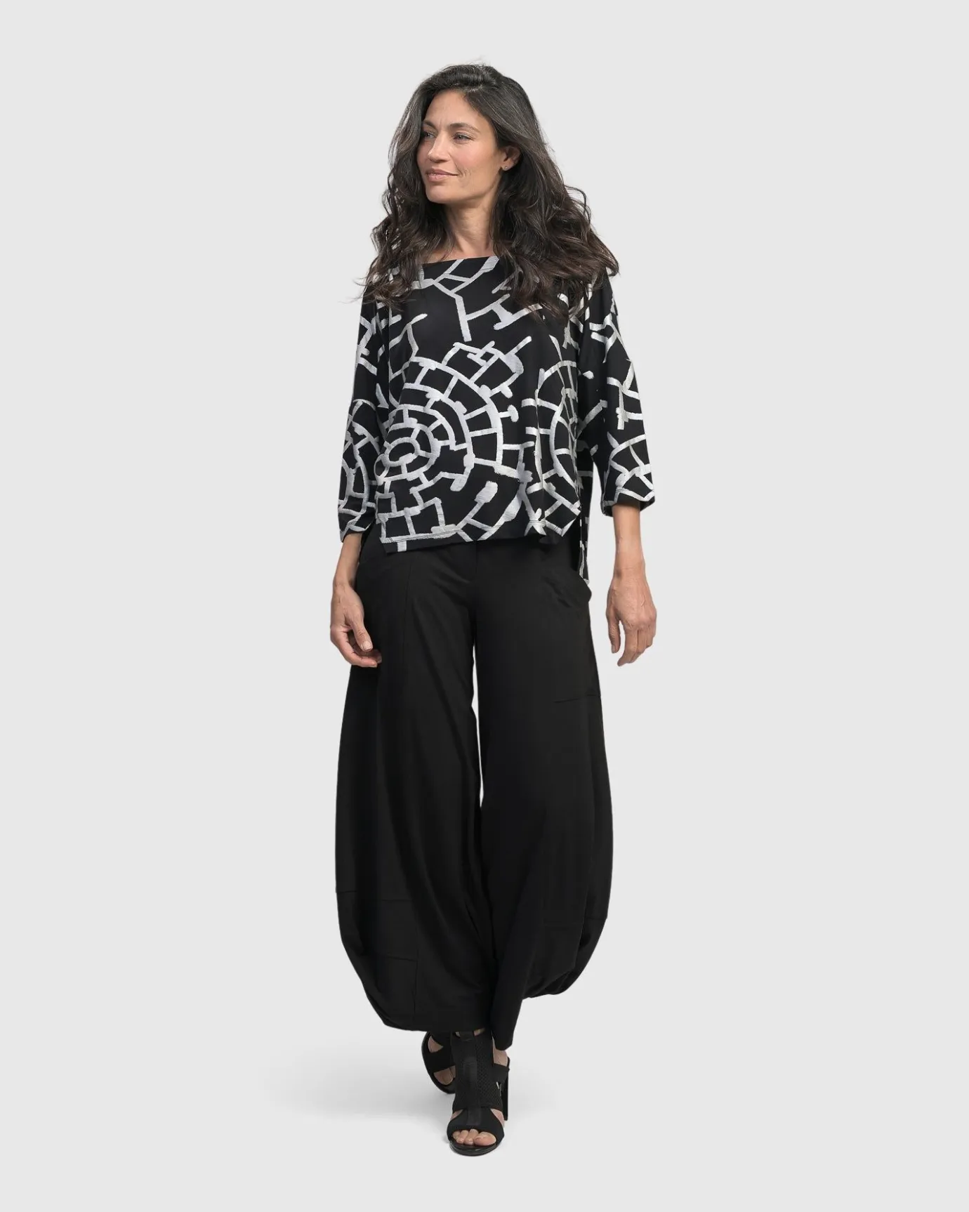 Women Alembika Plus<Hypnotic Cutaway Boxy Top, Silver
