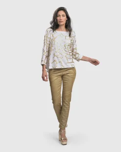Women Alembika Plus<Hypnotic Cutaway Boxy Top, Gold